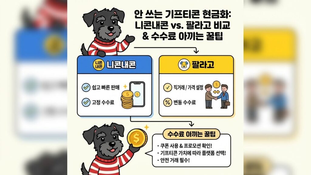 안 쓰는 기프티콘 현금화 니콘내콘 팔라고 비교 판매 후기 (수수료 아끼는 꿀팁) 2 기프티콘 현금화 니코내콘 팔라고