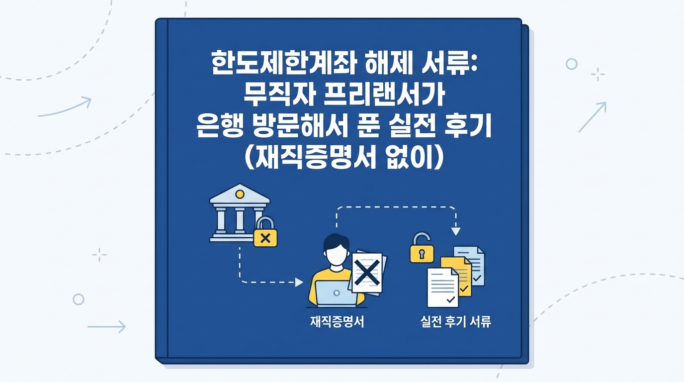 한도제한계좌 해제 서류