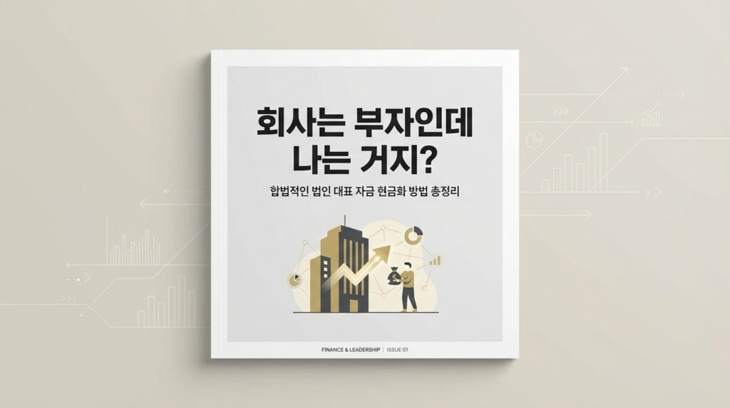 회사는 부자인데 나는 거지? 합법적인 법인 대표 자금 현금화 방법 총정리 (세금 아끼는 디테일) 2 합법적인 법인 대표 자금 현금화 방법
