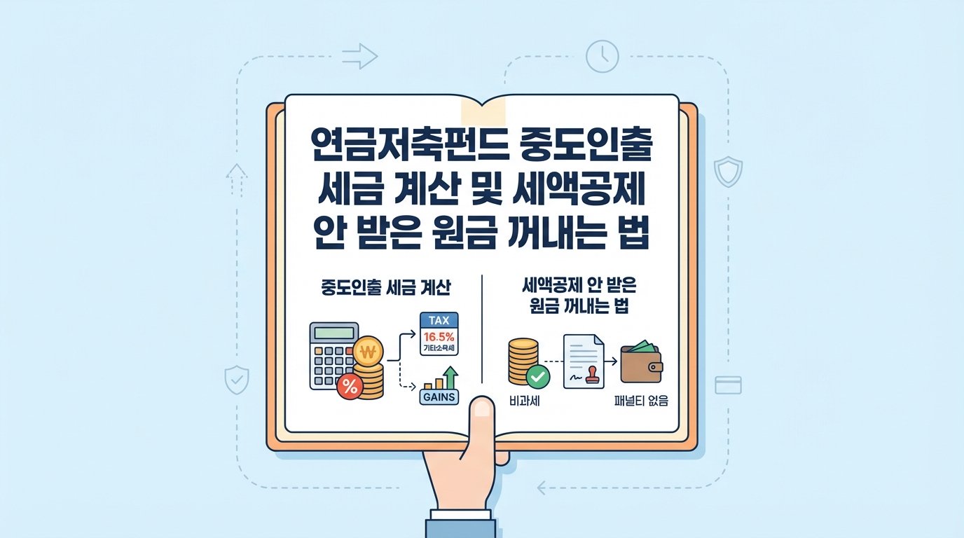 연금저축펀드 중도인출 세금 계산 및 세액공제 안 받은 원금 꺼내는 법