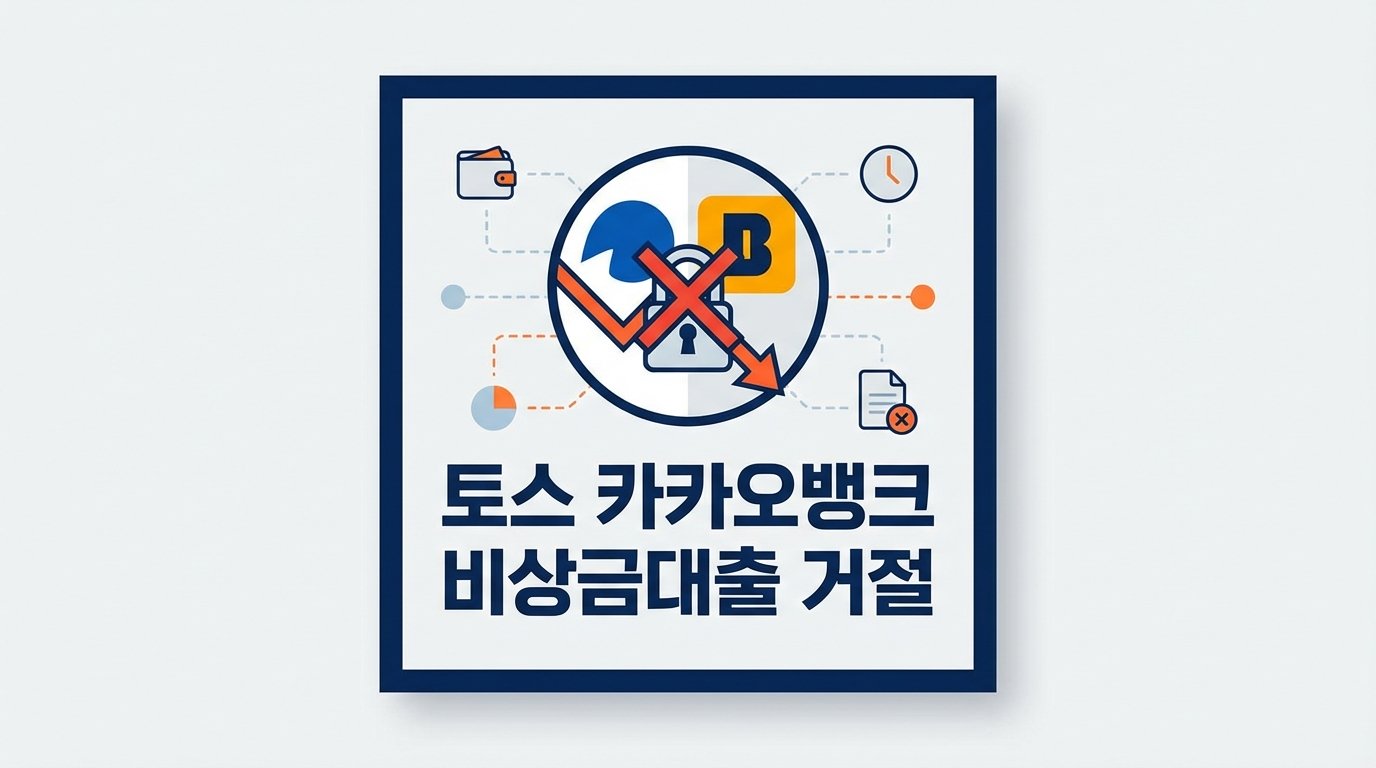 토스 카카오뱅크 비상금대출 거절