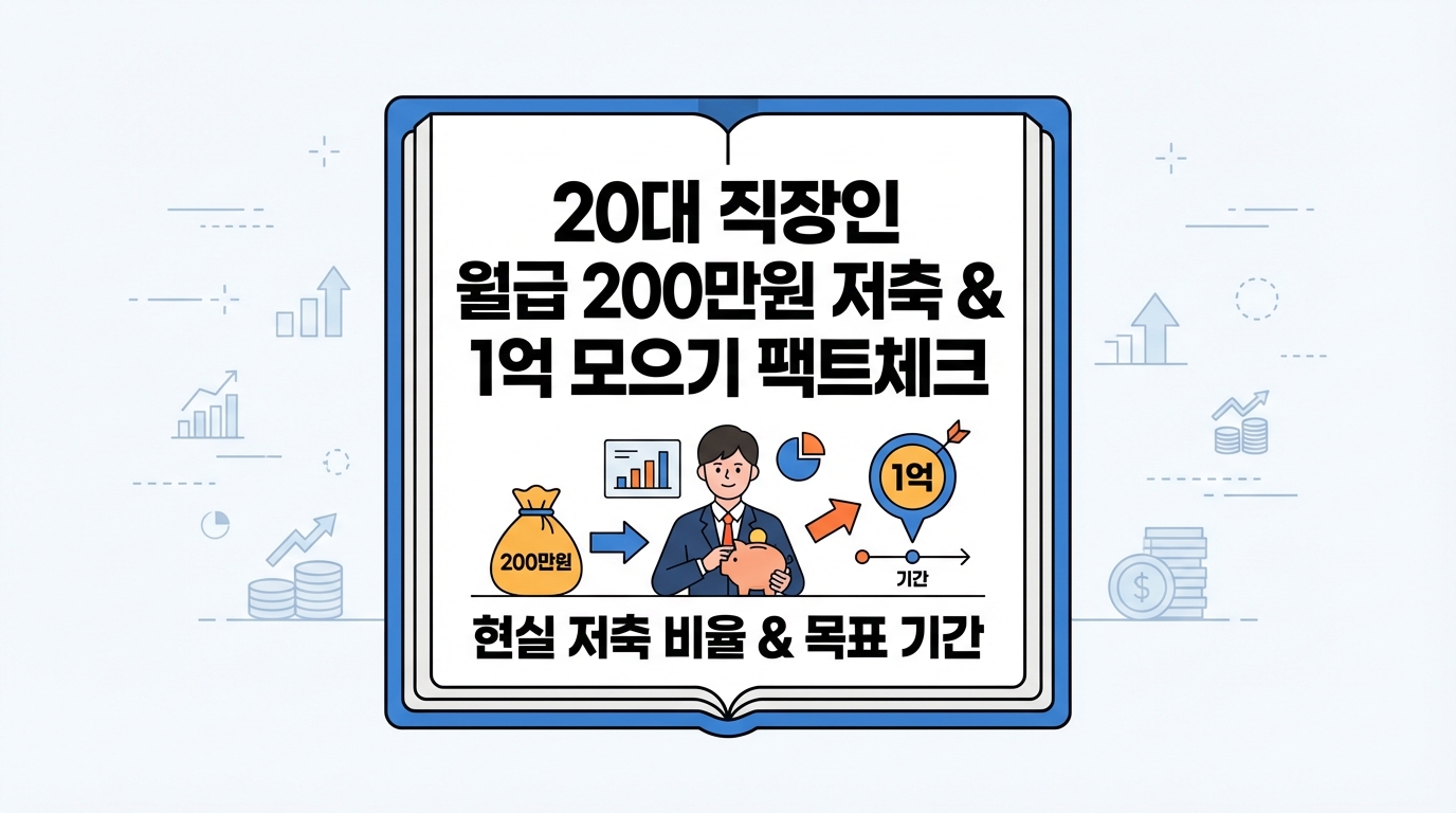 20대 직장인 월급 200만원 저축 비율 및 현실적인 1억 모으기 기간 팩트 폭격