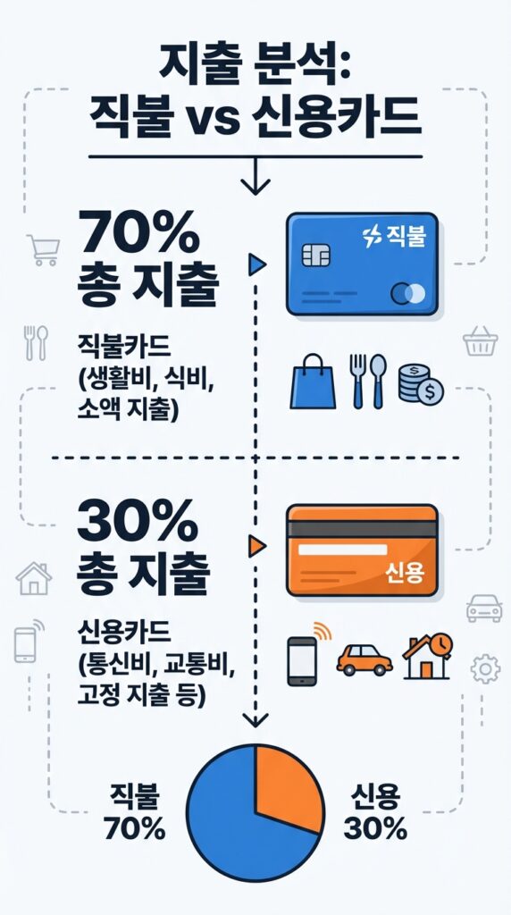 신용카드 체크카드 사용 비율