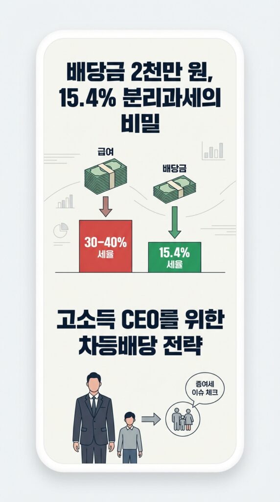 회사는 부자인데 나는 거지? 합법적인 법인 대표 자금 현금화 방법 총정리 (세금 아끼는 디테일) 4 분리과세