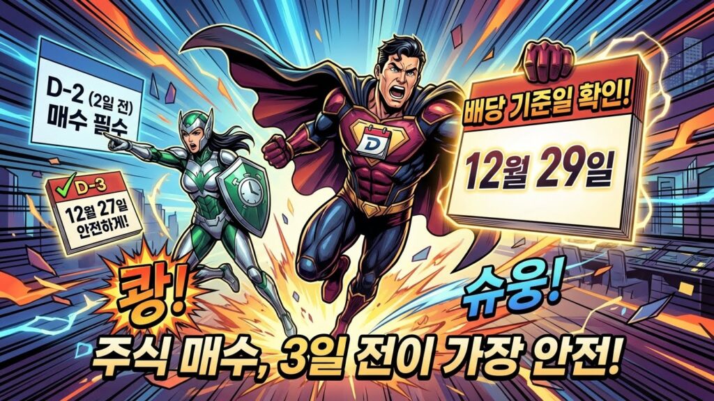 "어제 샀는데 왜 안 줘요?" 주린이가 가장 많이 속는 '배당락일' 뜻 & 분기 배당금 받는 법 완벽 정리 7 배당기준일