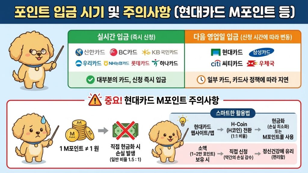 신용카드 포인트 통합 조회 현금화 계좌 입금 방법 여신금융협회 카드포인트 13만 원 찾은 후기 6 현대카드 M포인트