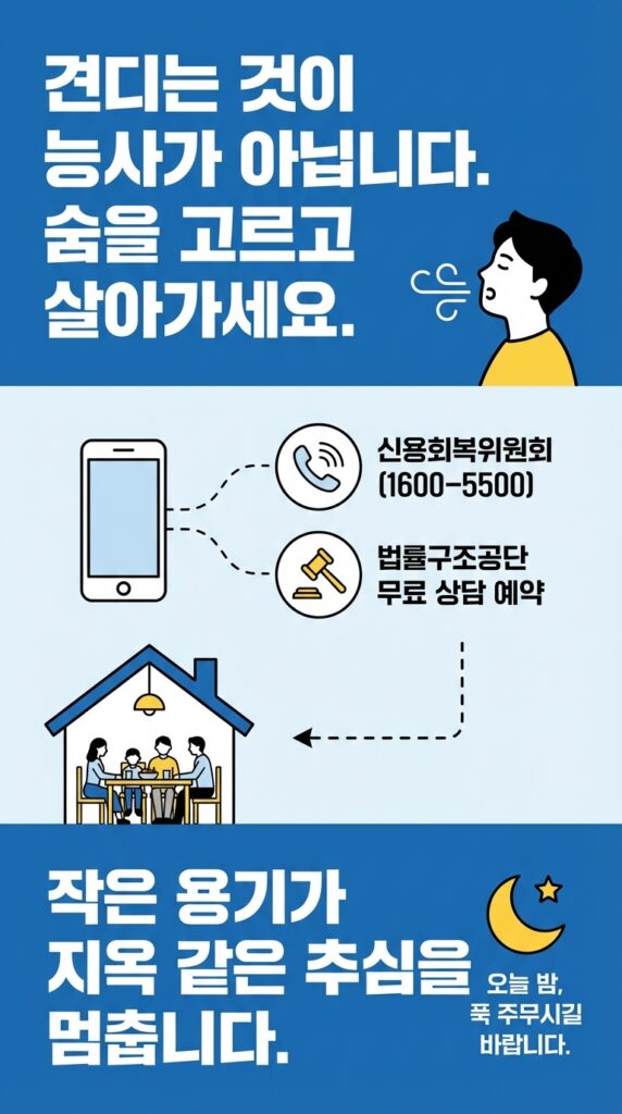 신속채무조정 프리워크아웃 개인회생 장단점 비교, 내 상황에 딱 맞는 탈출구는? 10 신용회복위원회(1600-5500)