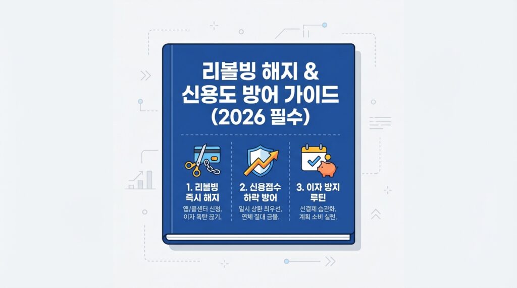 신용카드 리볼빙 해지 방법 및 신용점수 하락 방어