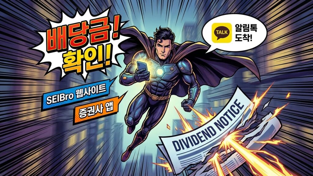 "어제 샀는데 왜 안 줘요?" 주린이가 가장 많이 속는 '배당락일' 뜻 & 분기 배당금 받는 법 완벽 정리 10 배당금 확인