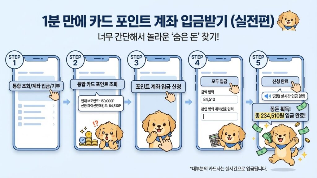 신용카드 포인트 통합 조회 현금화 계좌 입금 방법 여신금융협회 카드포인트 13만 원 찾은 후기 5 신용카드 포인트 계좌 입금받기