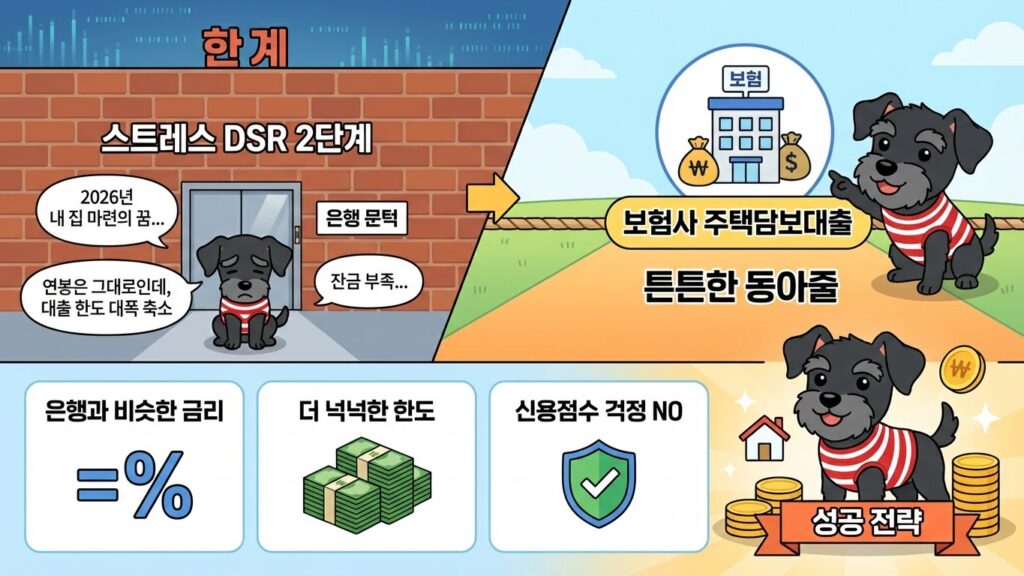 스트레스 DSR 2단계로 한도 줄었다면? 은행 말고 '보험사 주담대'가 정답인 이유 (실제 후기 및 금리 비교) 3 보험사 주담대