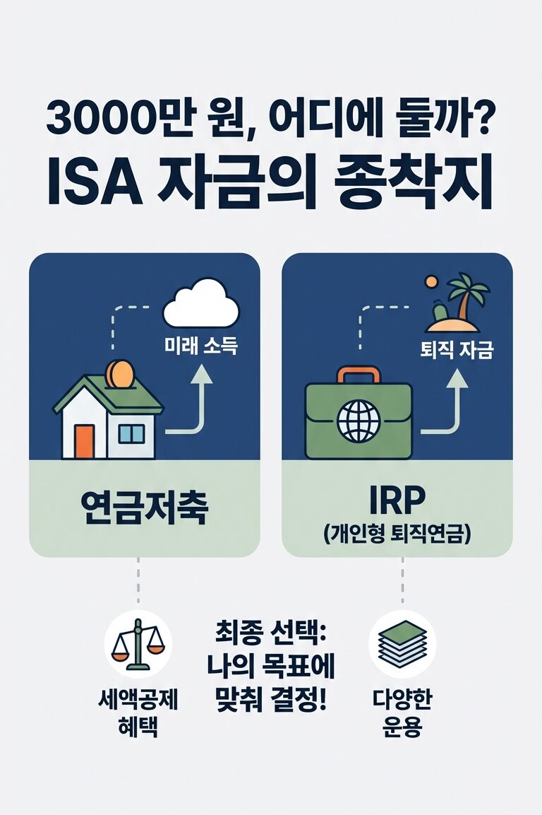 연금저축 vs IRP, 도대체 뭐가 다를까? ISA 만기 자금 굴리기 & ETF 포트폴리오 추천 (수익률 공개) 3 ISA 자금의 종착지
