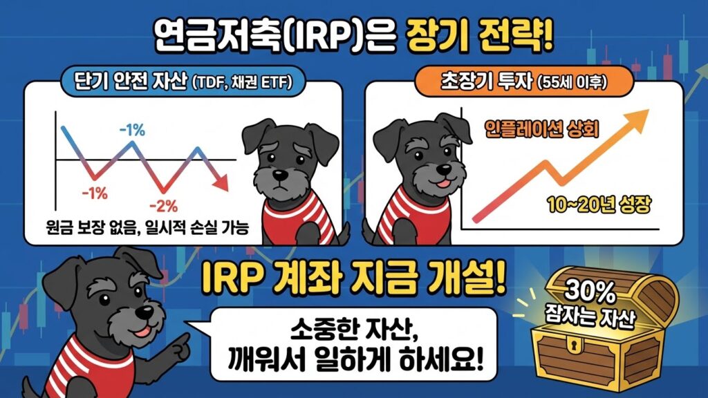 IRP 계좌, '마의 30% 안전자산' 룰 때문에 수익률 갉아먹고 계신가요? (예금 말고 이거 사세요) 7 연금저축