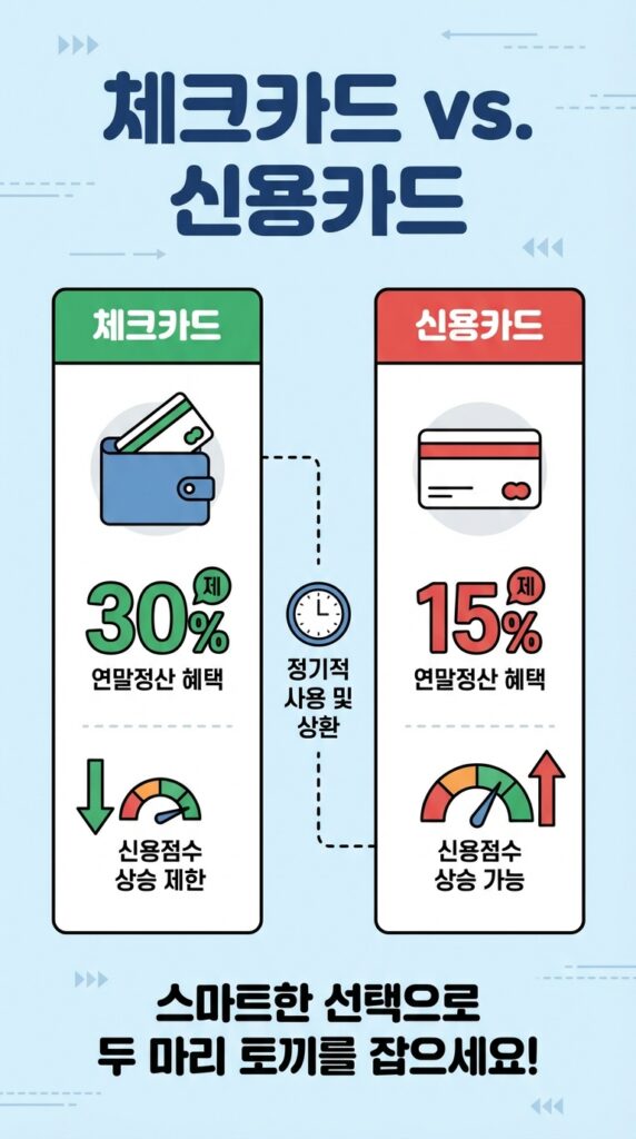 신용카드와 체크카드 비율