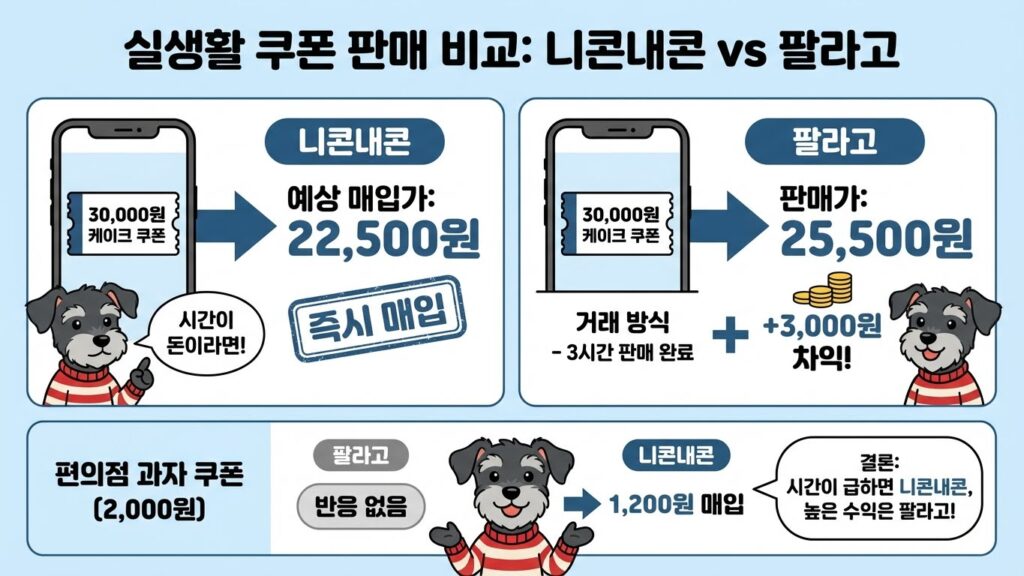 안 쓰는 기프티콘 현금화 니콘내콘 팔라고 비교 판매 후기 (수수료 아끼는 꿀팁) 6 니콘내콘 팔라고