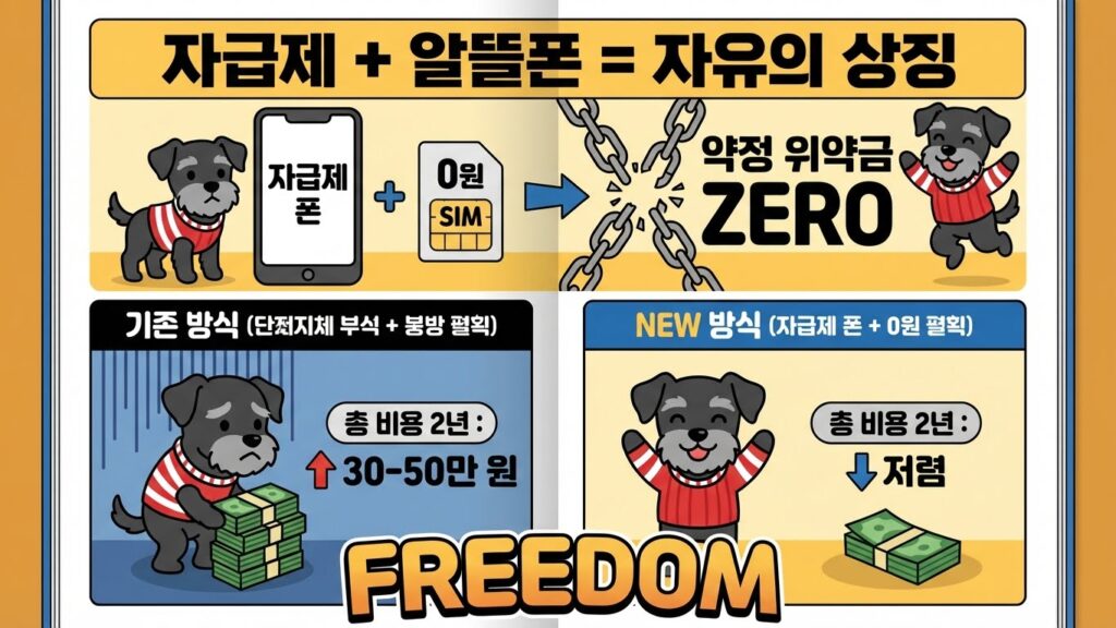 휴대폰 공짜의 진실? 대리점은 죽어도 안 알려주는 '통신비 0원' 세팅법 (알뜰폰 환승 후기) 8 자급제 알뜰폰
