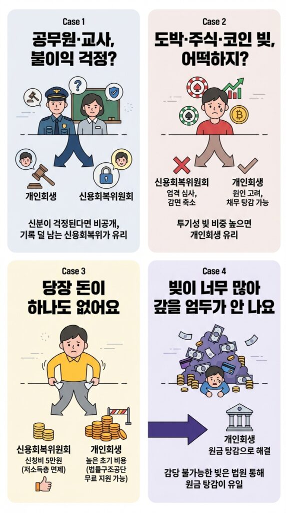 신속채무조정 프리워크아웃 개인회생 장단점 비교, 내 상황에 딱 맞는 탈출구는? 8 채무 상황