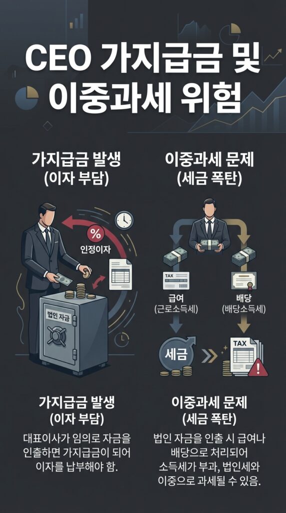 세금 폭탄 맞고 정신이 번쩍! 개인사업자 법인전환 시기, 언제가 타이밍일까요? 6 가지급금 및 이중과세 위험