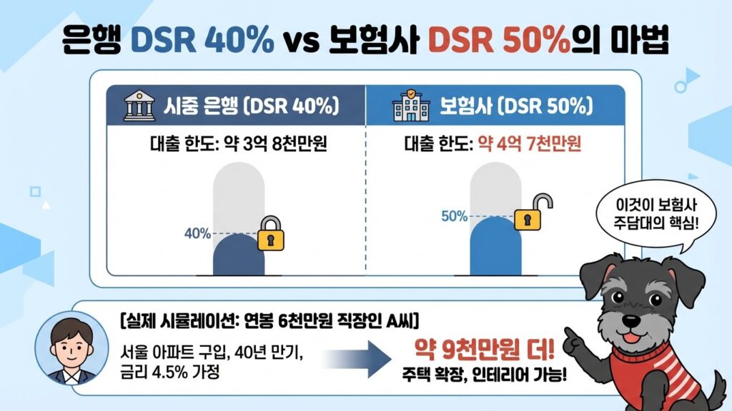 스트레스 DSR 2단계로 한도 줄었다면? 은행 말고 '보험사 주담대'가 정답인 이유 (실제 후기 및 금리 비교) 6 스트레스 DSR 2단계로 한도
