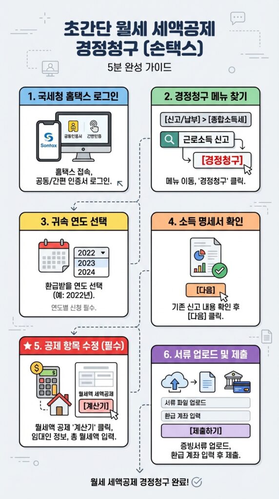 월세 세액공제 경정청구 방법