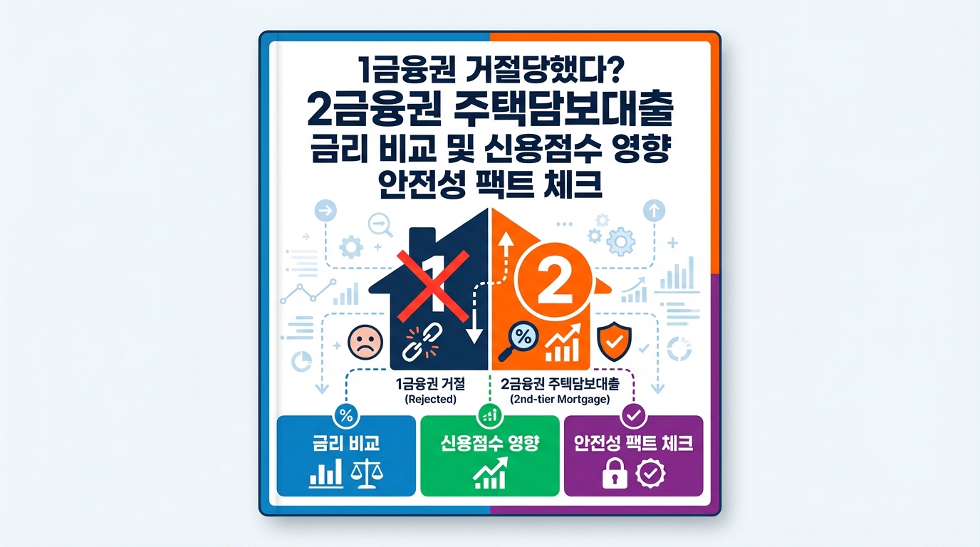 1금융권 거절당했다? 2금융권에서 주택담보대출 금리 비교 및 신용점수 영향 안전성에 대한 팩트 체크