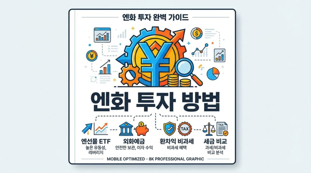 엔화 투자 방법 엔선물 ETF 외화예금 환차익 비과세 세금 비교