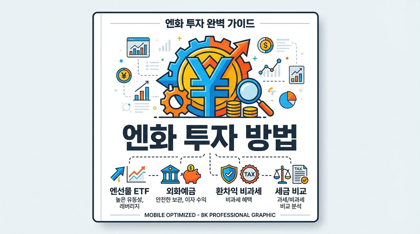 엔화 투자 방법 엔선물 ETF 외화예금 환차익 비과세 세금 비교
