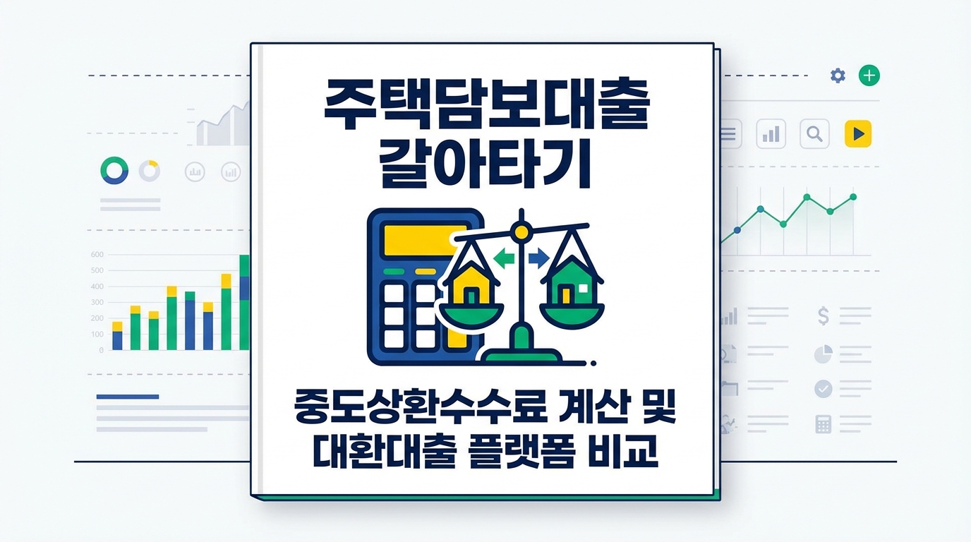 주택담보대출 갈아타기 중도상환수수료 계산 및 대환대출 플랫폼 비교