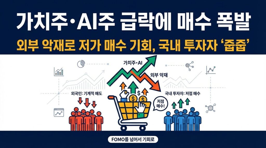 가치주 폭락에 매수 폭발