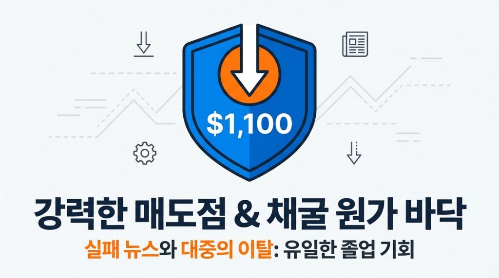 '강력한 매물대'이자, 채굴 원가 수준의 '찐바닥' 구간