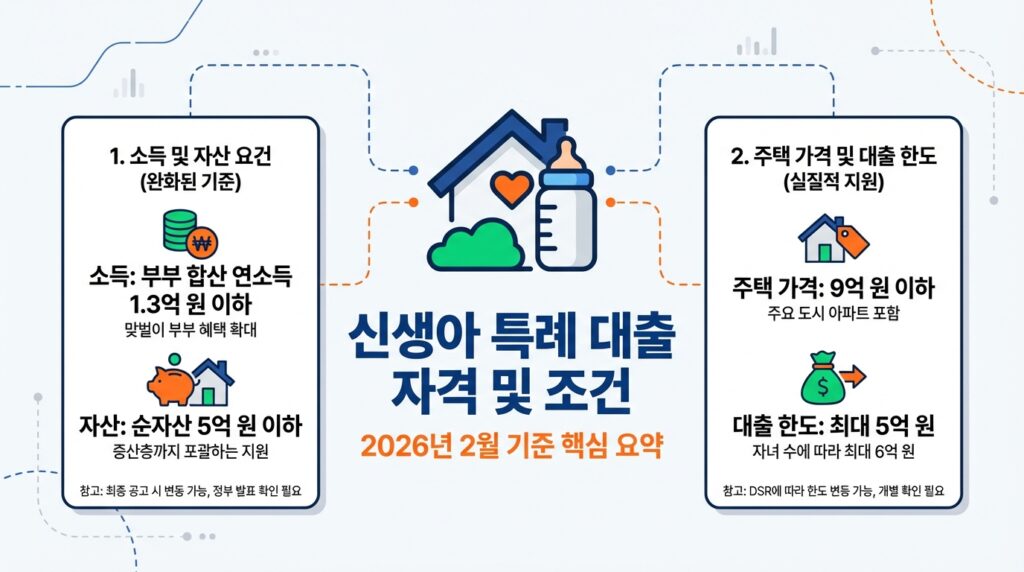 2026 신생아 특별 대출 조건과 한도 상세 분석