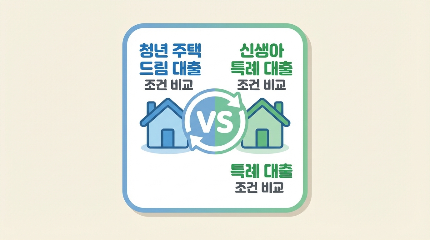 년 주택드림 대출 vs 신생아 특례 대출 조건
