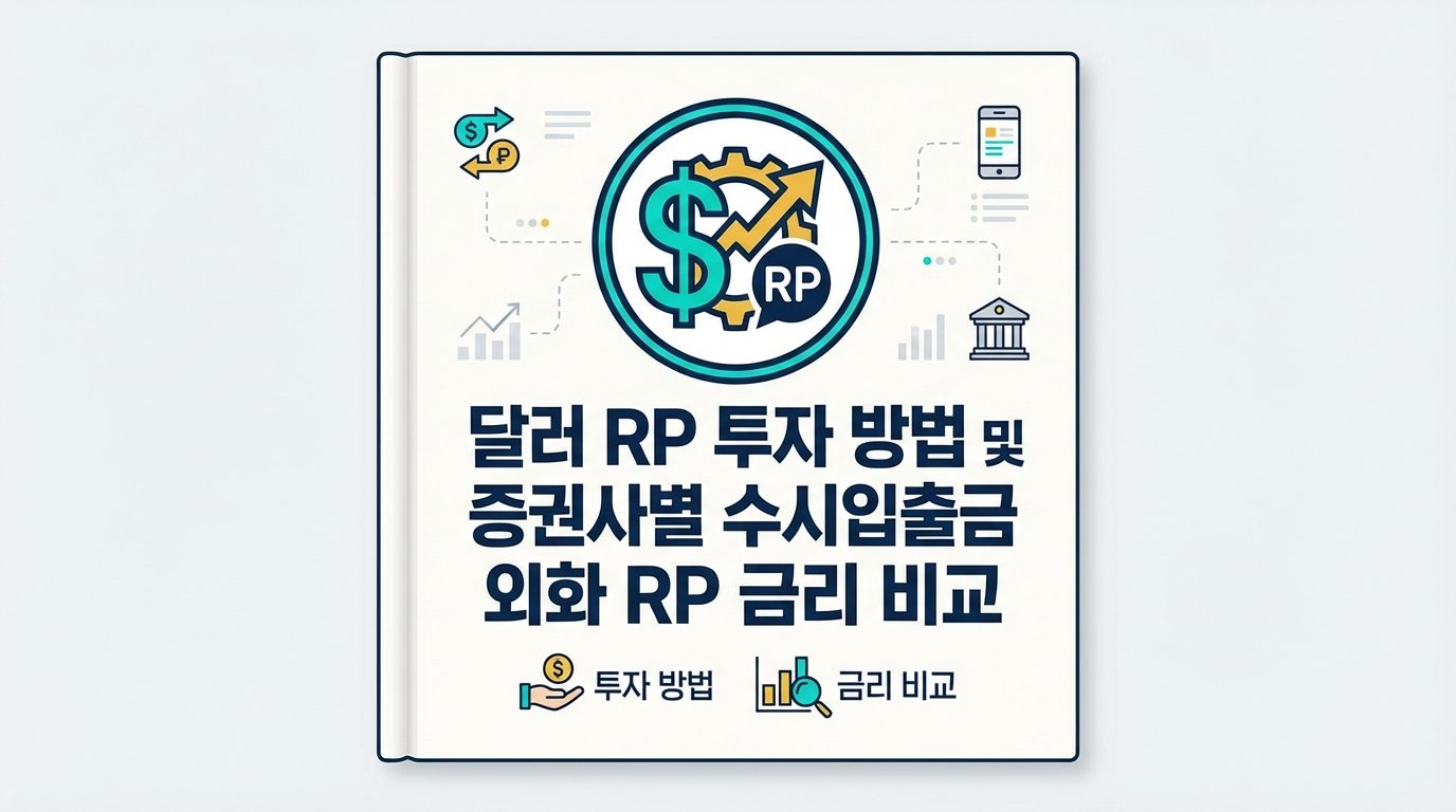 달러 RP 투자 방법 및 증권사별 수시입출금 외화 RP 금리 비교, 잠자는 달러로 월세 받기 실전 후기
